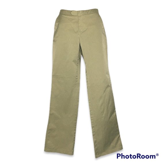 EXPRESS JEANS Stretch Khaki Chinos Pants Slacks Bootcut Midrise Size 3/4 NWT - Picture 2 of 8